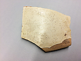 Ceramic Fragment, Earthenware; sgraffito decoration, glazed